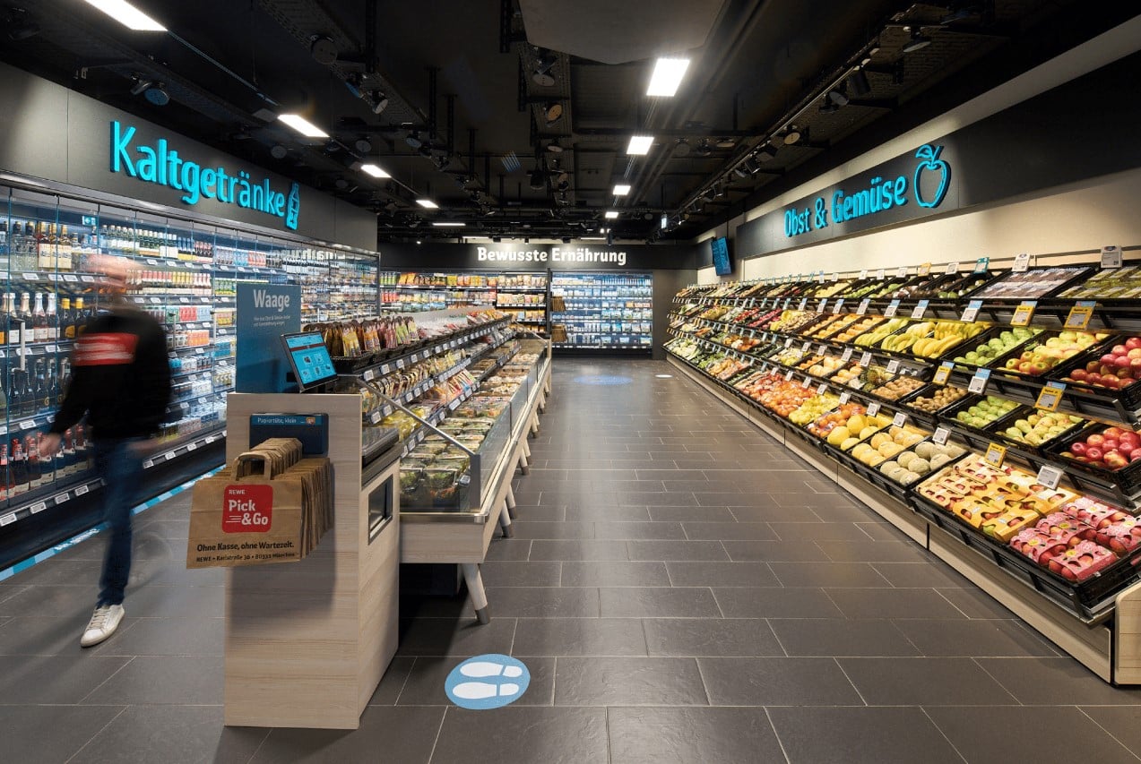 Kassenloser Pick&Go Rewe Markt