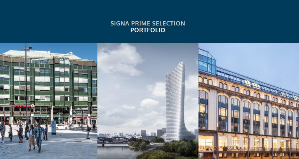 Ausschnitt des Immobilien-Portfolios der Signa Prime Selection AG
