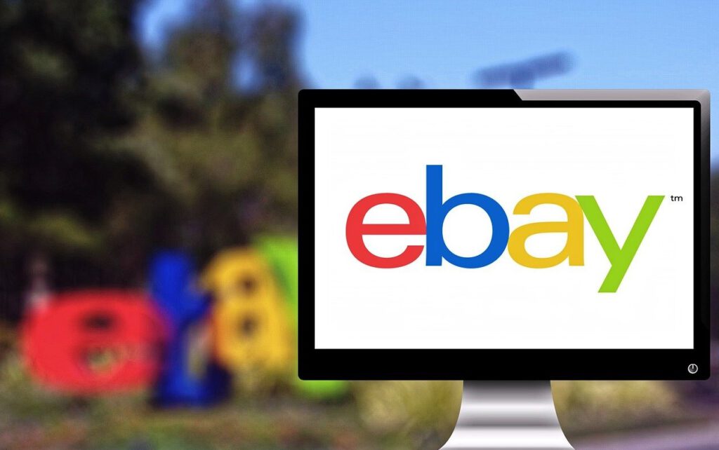 eBay Logo auf einem Computer-Bildschirm