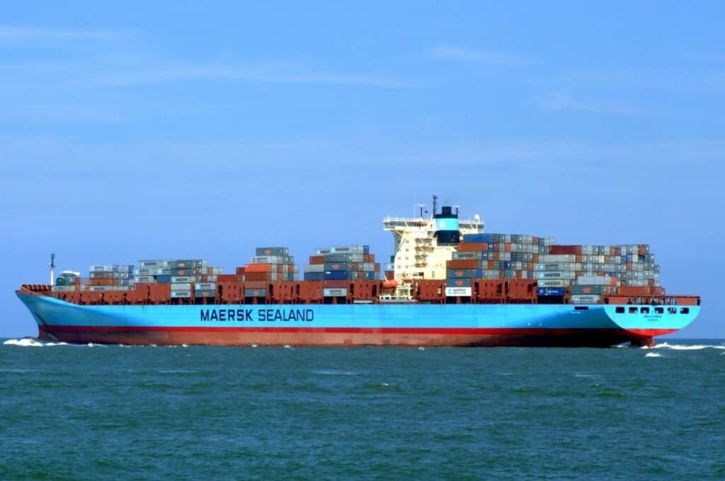 Containerschiff von Maersk Tanjong