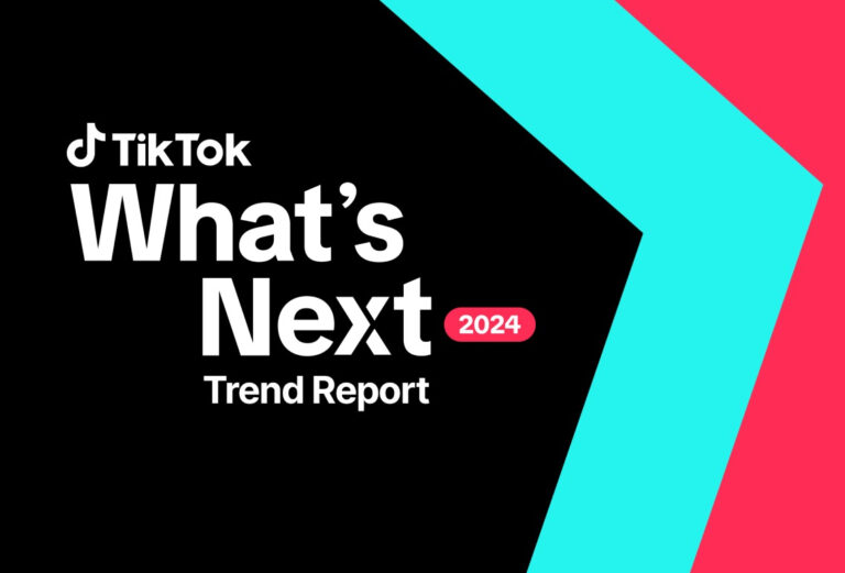 Cover des TikTok What's Next 2024 Trend Report zu Social Marketing Trends