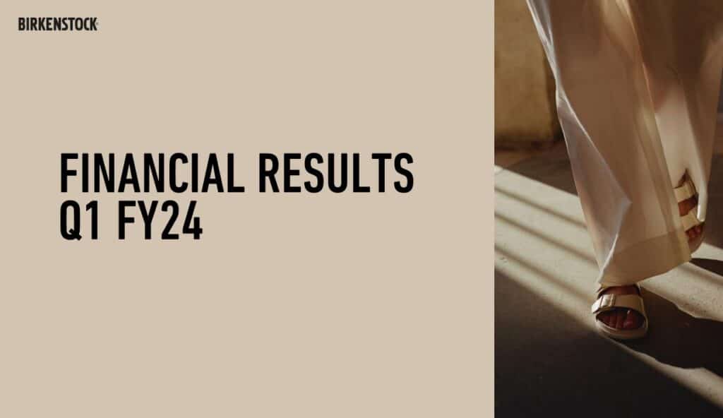 Deckblatt der Q1 2024 Finanzergebnisse von Birkenstock