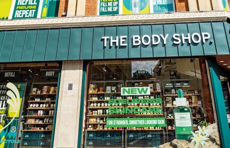 Foto einer The Body Shop Filiale in Großbritannien