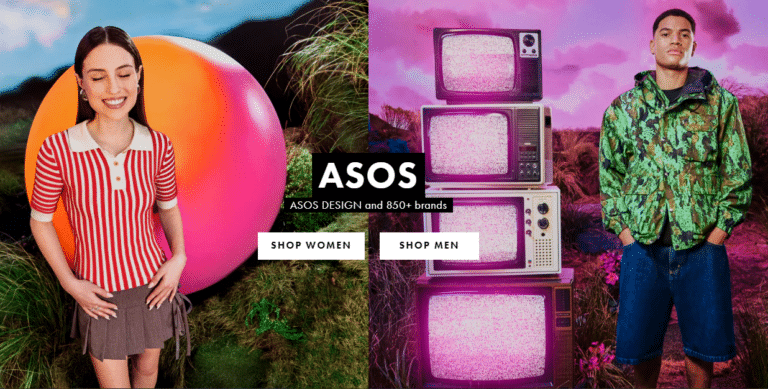 Startseite von Asos.com