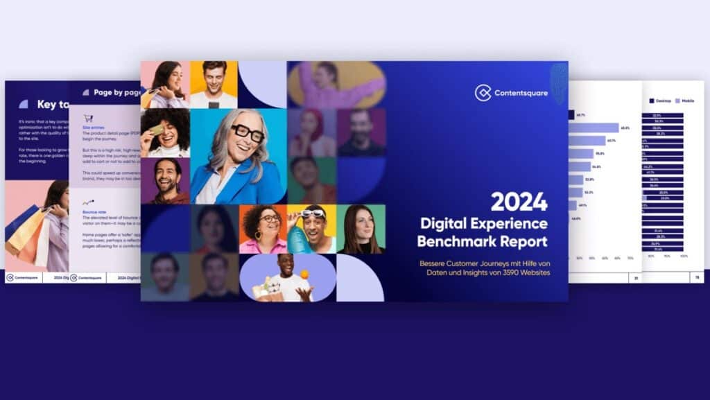 Deckblatt des Digital Benchmark 2024 von Contentsquare