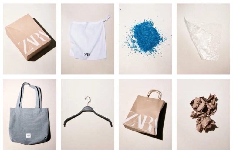 Mehrere Produkte von Zara und weiteren Inditex-Marken zu Nachhaltigkeit