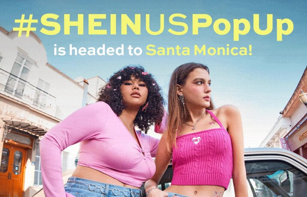 Kampagne zum Popup Store von Shein in Santa Monica