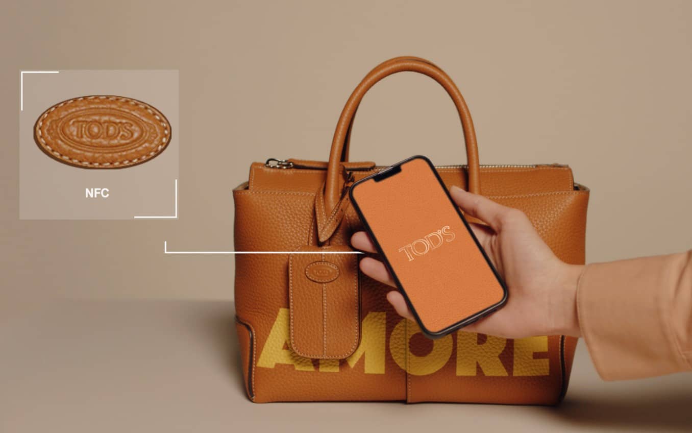 Authentizitätscheck per NFC einer Tods Handtasche