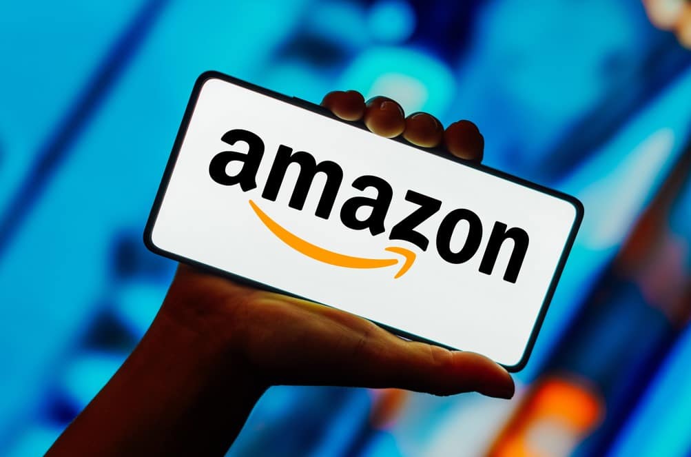 Amazon Logo auf einem Smartphone