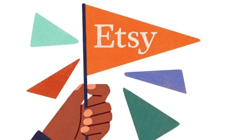 Flagge mit Etsy Logo