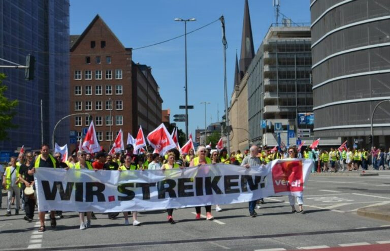 Streik von verdi Handel in Hamburg