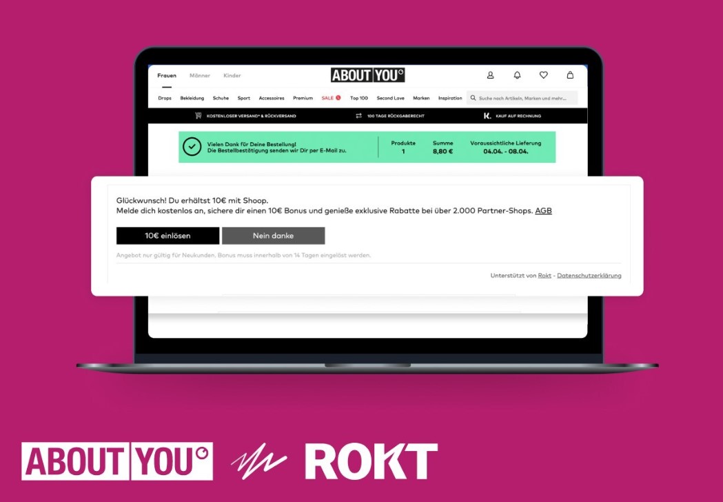 About You und Rokt Retail Media Partnerschaft