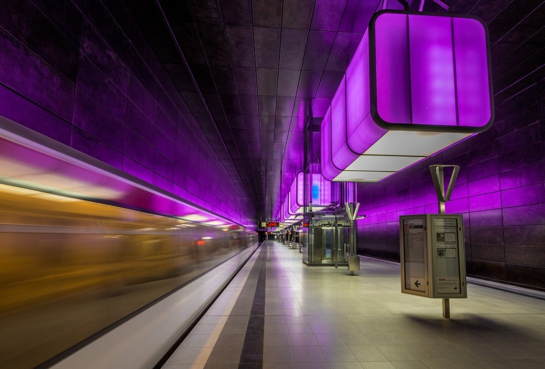 Bahnsteig in Hamburg