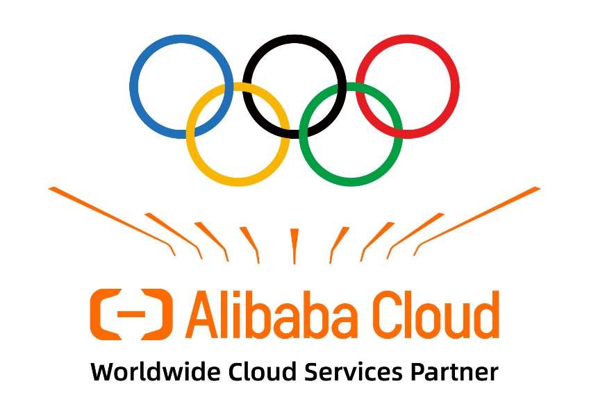 Logo von Olympia und Alibaba Cloud