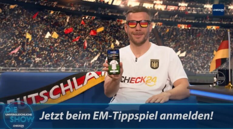 Lukas Podolski für Check24 bei YouTube