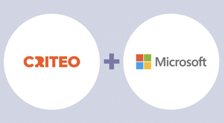 Logos von Criteo und Microsoft