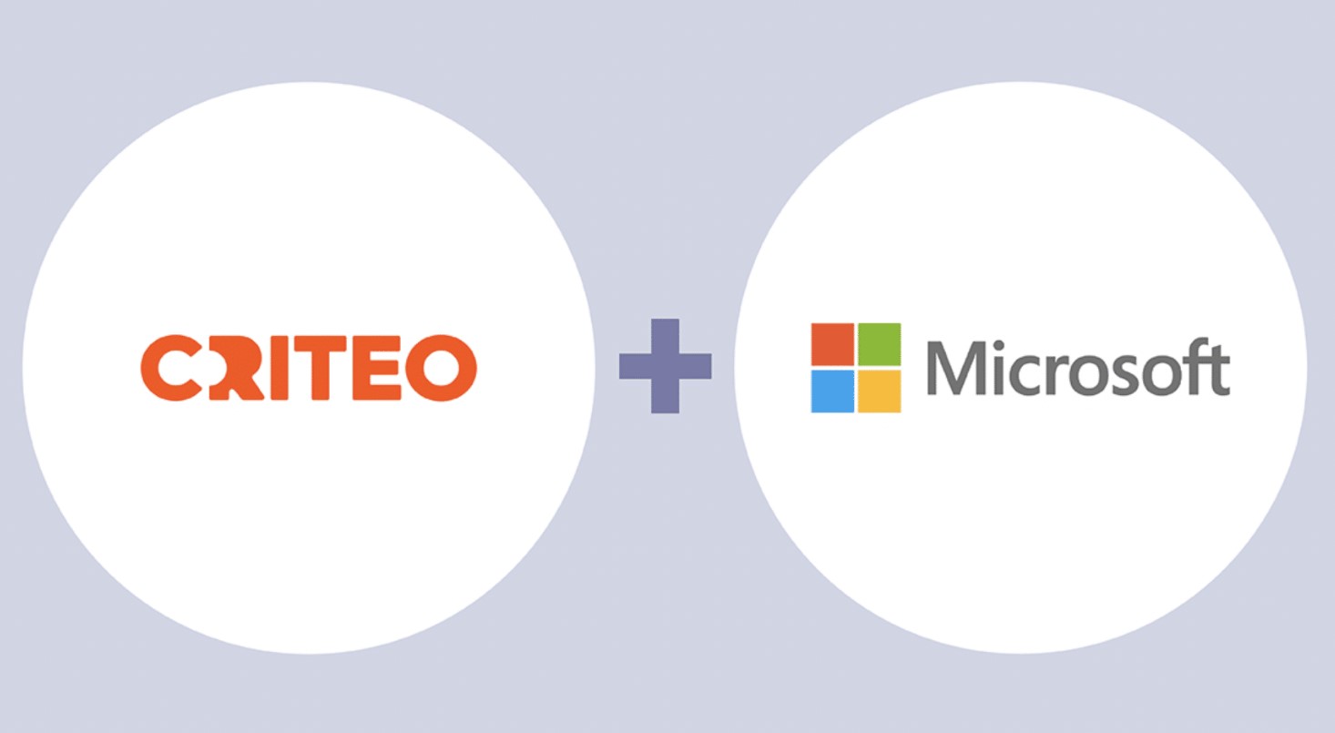 Logos von Criteo und Microsoft