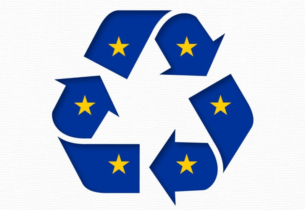 Symbol der EU zur neuen ESPR Richtlinie