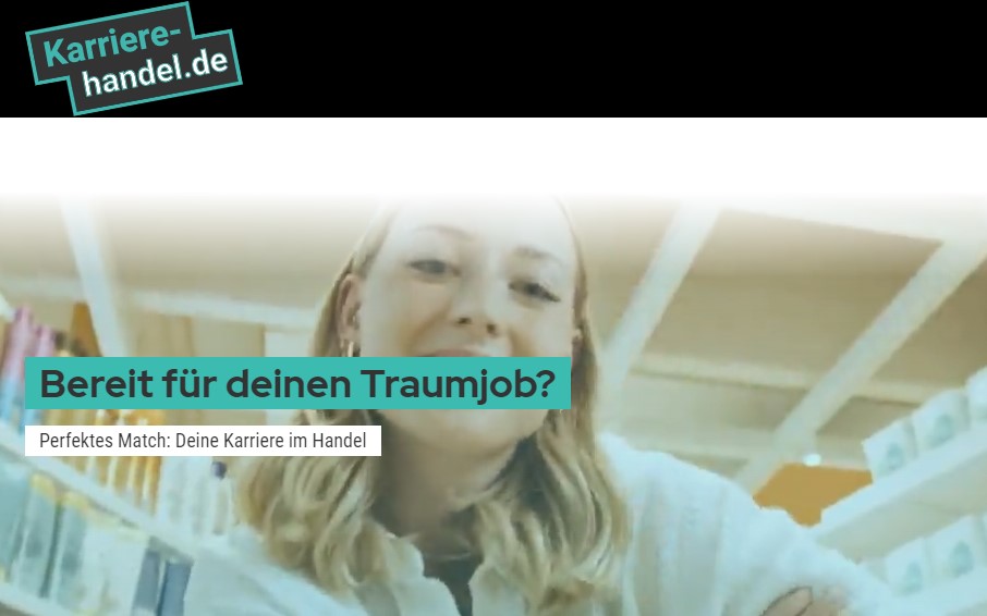Startseite der Website karriere-handel.de
