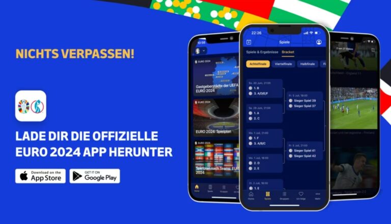 Teaserbild zu der offiziellen UEFA Euro 2024 App
