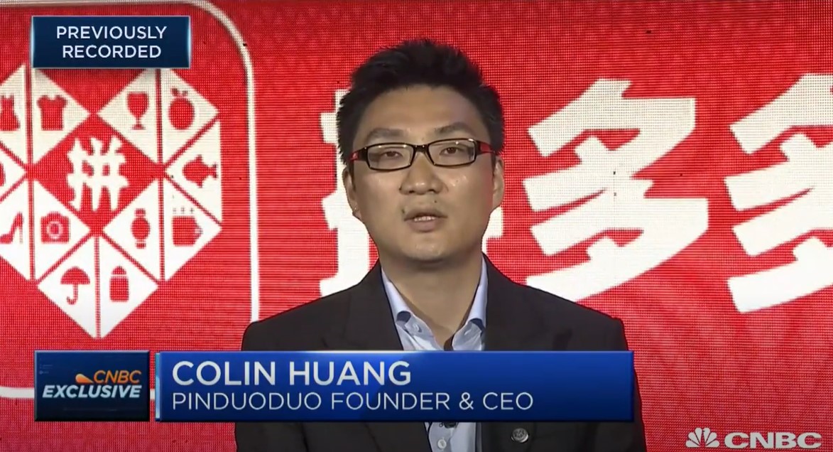 Colin Huang während einem CNBC Interview