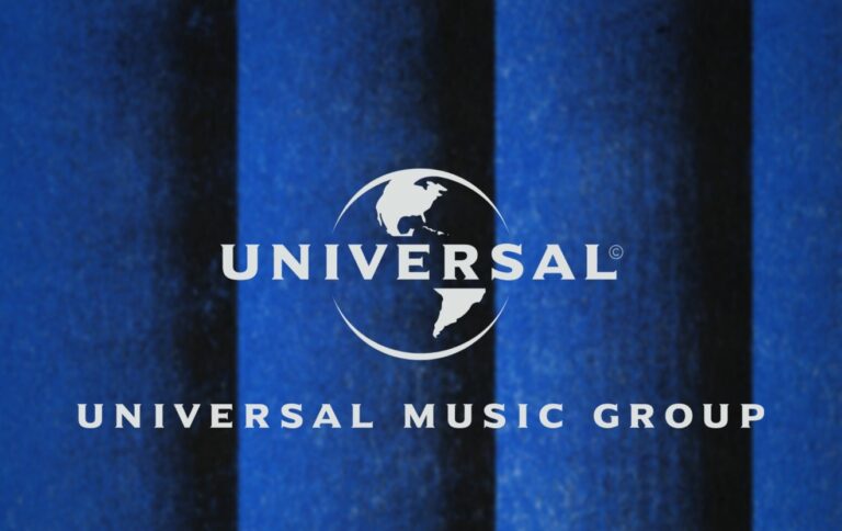 Blau hinterlegtes Logo der Universal Music Group