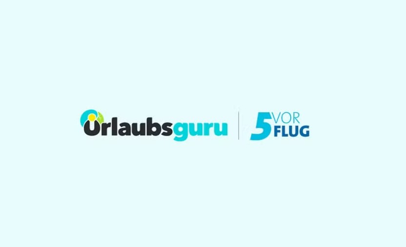 Logos von Urlaubsguru und 5vorflug