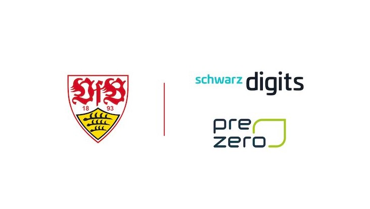 Logos des VfB Stuttgart und der Schwarz Gruppe