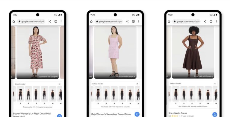 Virtuelle Anprobe von Kleider mit einem KI-Tool von Google