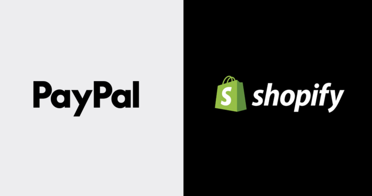 PayPal und Shopify Logos