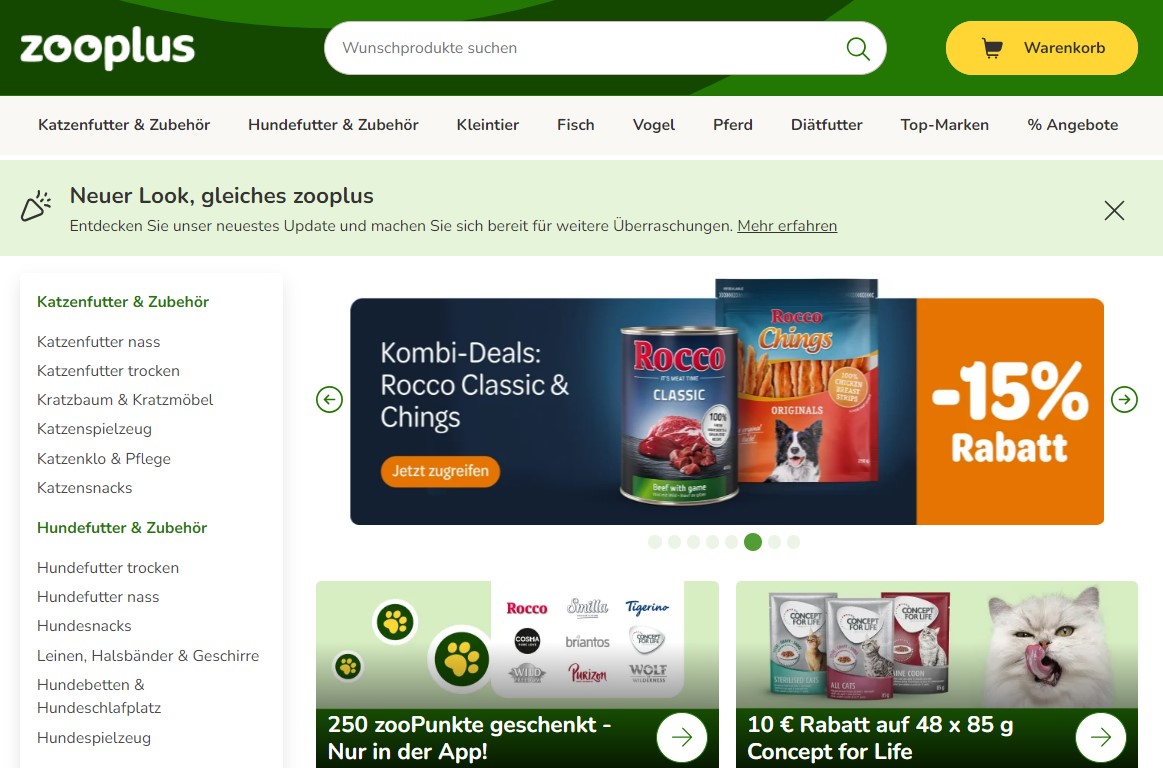 Zooplus: Neues Logo und optimierte User Experience