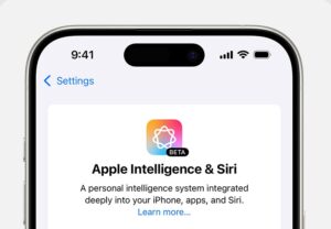 Apple Intelligence waitlist auf einem iPhone