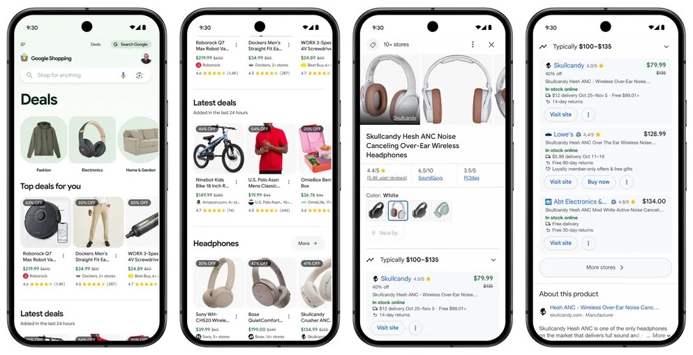 Deals-Kategorie der neuen Google Shopping Plattform von Google