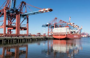 Dock am Hamburger Hafen