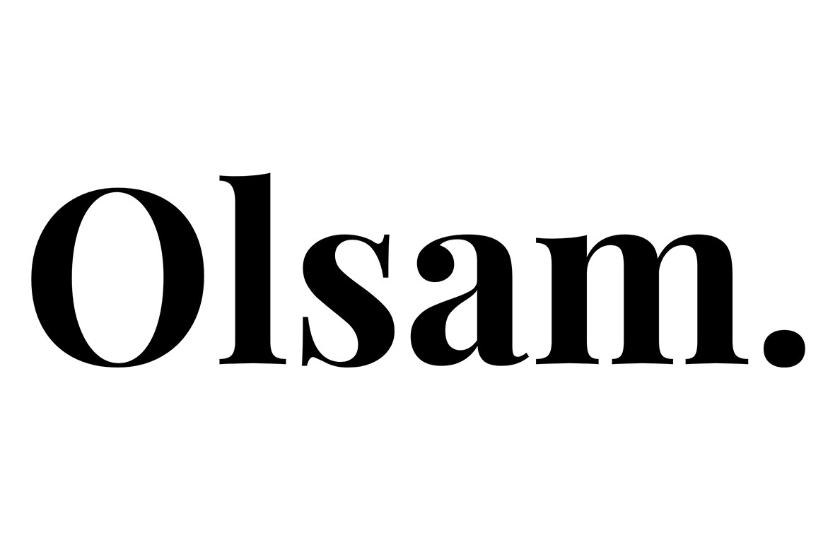 Olsam Logo in schwarzer Schrift