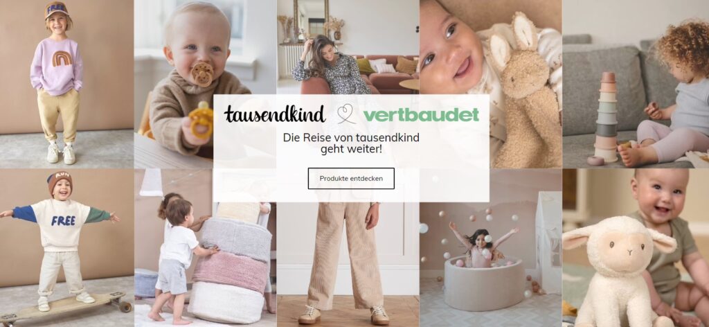 Tausendkind und Vertbaudet Landingpage