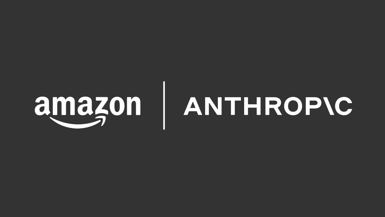 Logos von Amazon und Anthropic