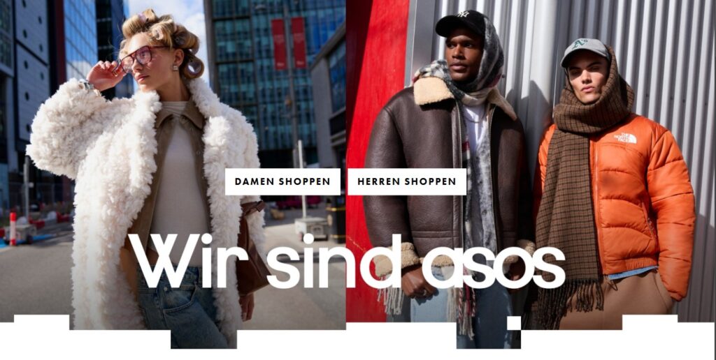 Startseite des Online-Shops Asos