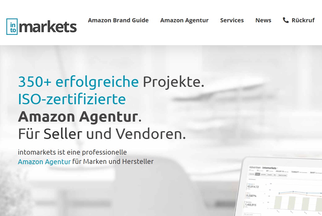 Startseite der Website von intomarkets