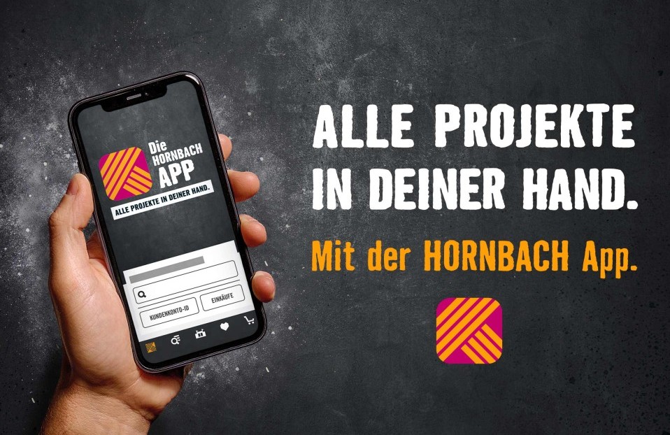 Teaser für die HORNBACH Mobile App