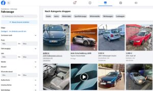 Suchergebnisse zu Autos bei Facebook Marketplace