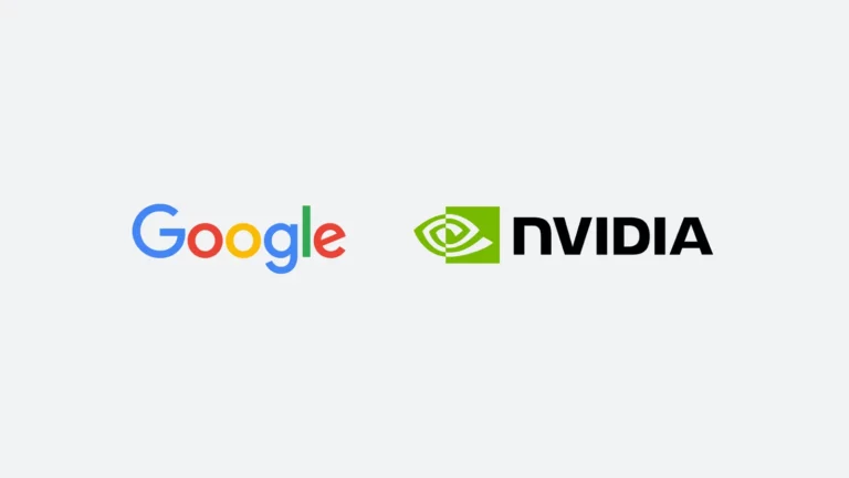 Logos von Google und NVIDIA