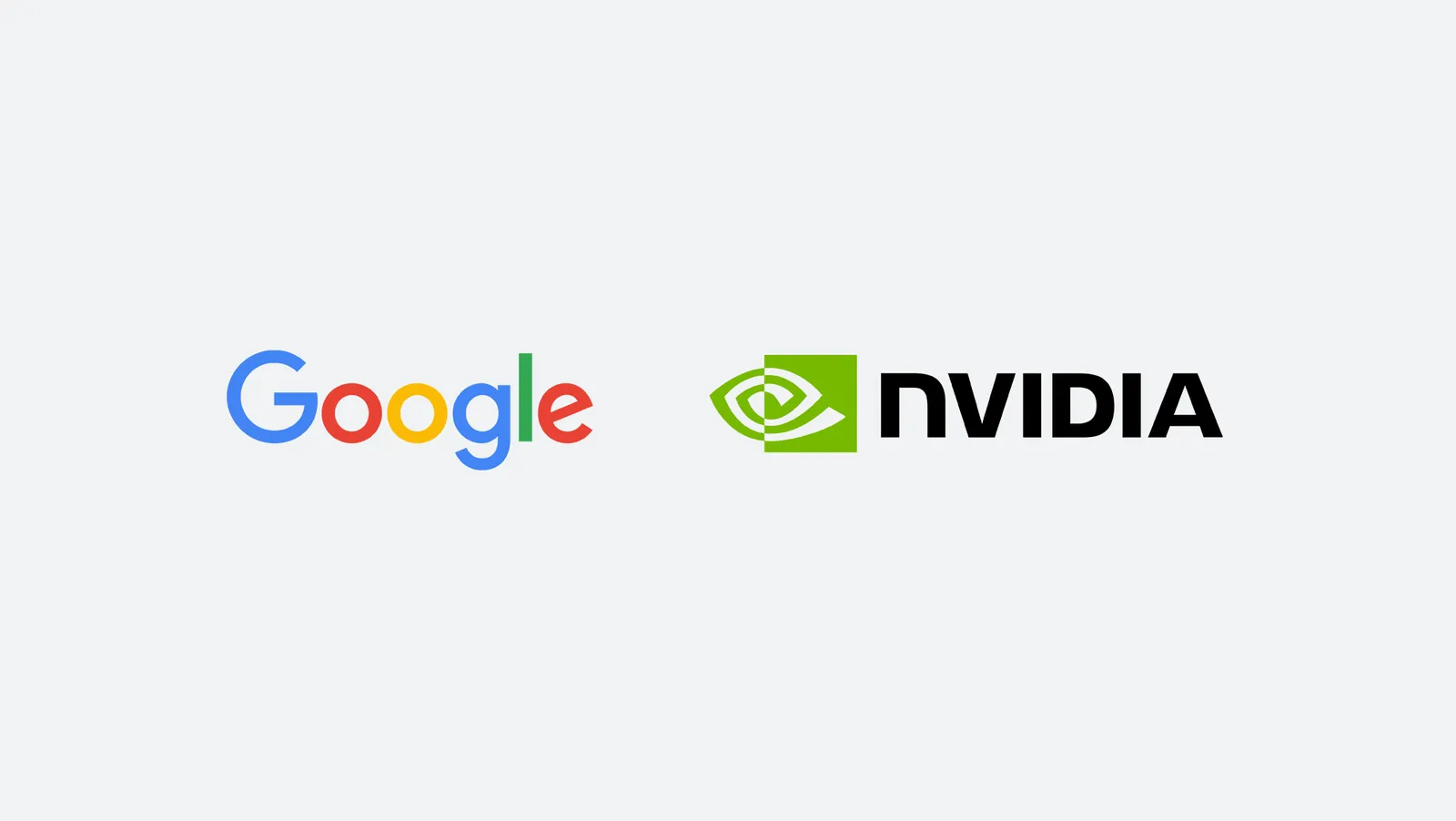 Logos von Google und NVIDIA