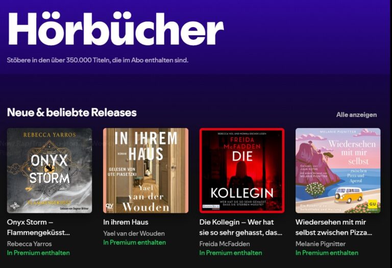 Hörbücher bei Spotify