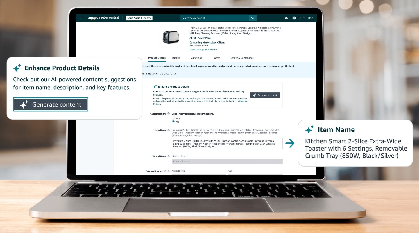 Amazon Enhance Product Details
