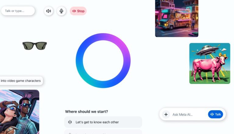 Screens der Meta AI App