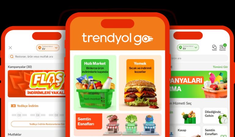 Screenshots der Trendyol GO App