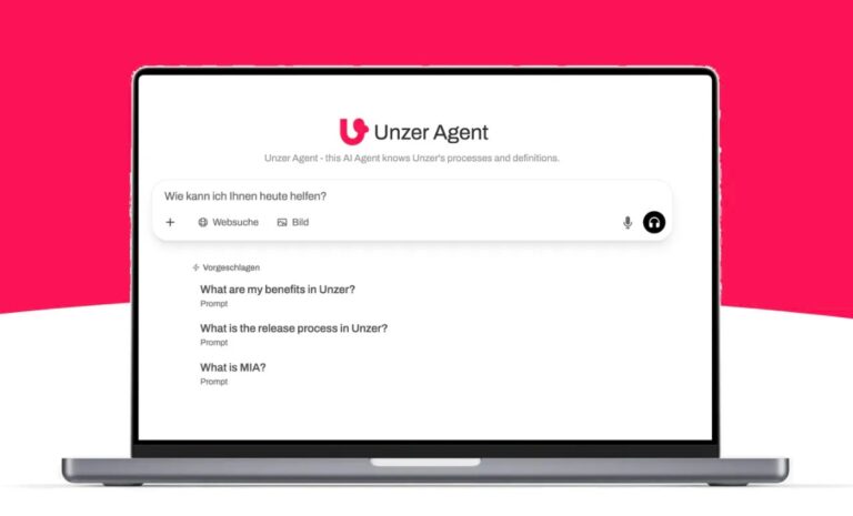 Screenshot des Unzer AI Agents