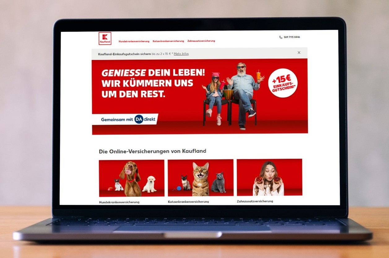Startseite von Kaufland Versicherungen