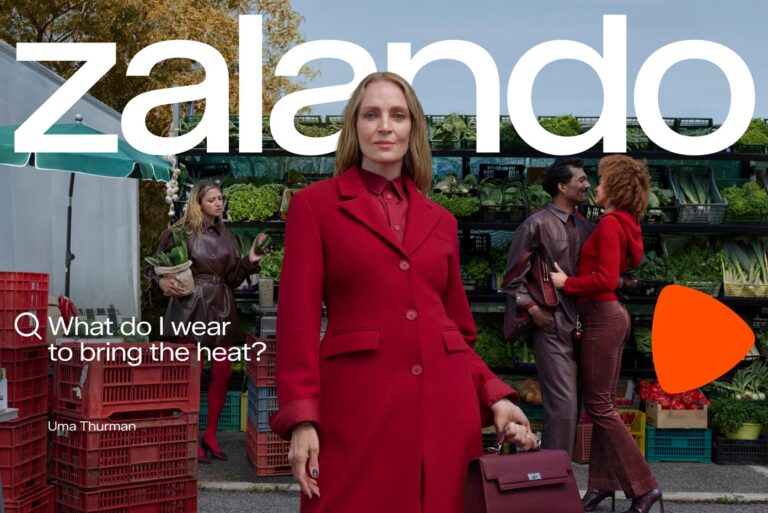 Zalando Kampagnenmotiv mit Uma Thurman